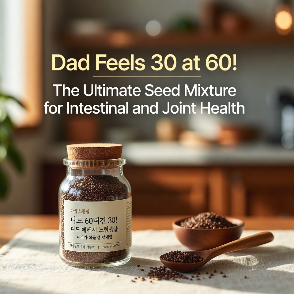 60세에도 30대처럼! 장과 관절 건강을 위한 궁극의 씨앗 믹스
