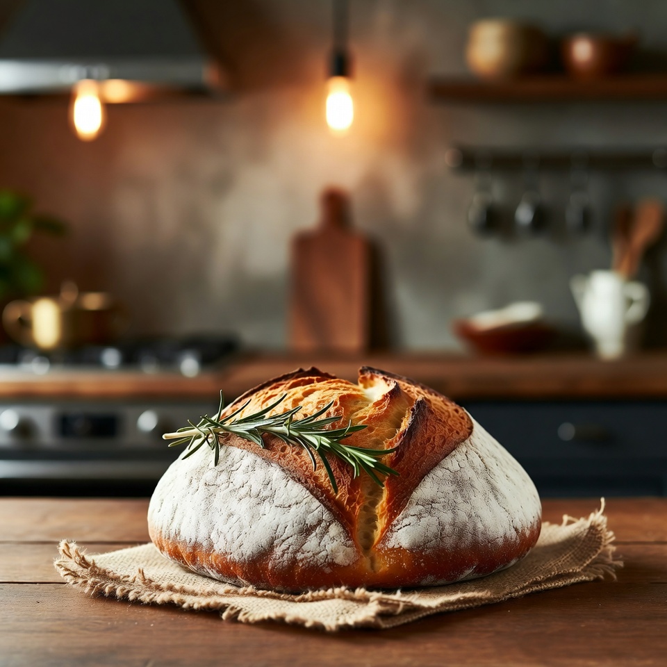 소박한 로즈마리 아티잔 브레드 레시피