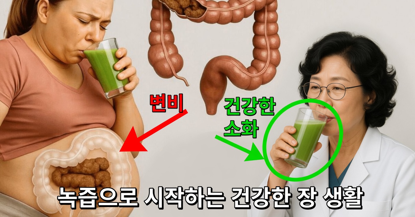 대장을 깨끗이 하고 복부 염증을 가라앉히는 녹즙