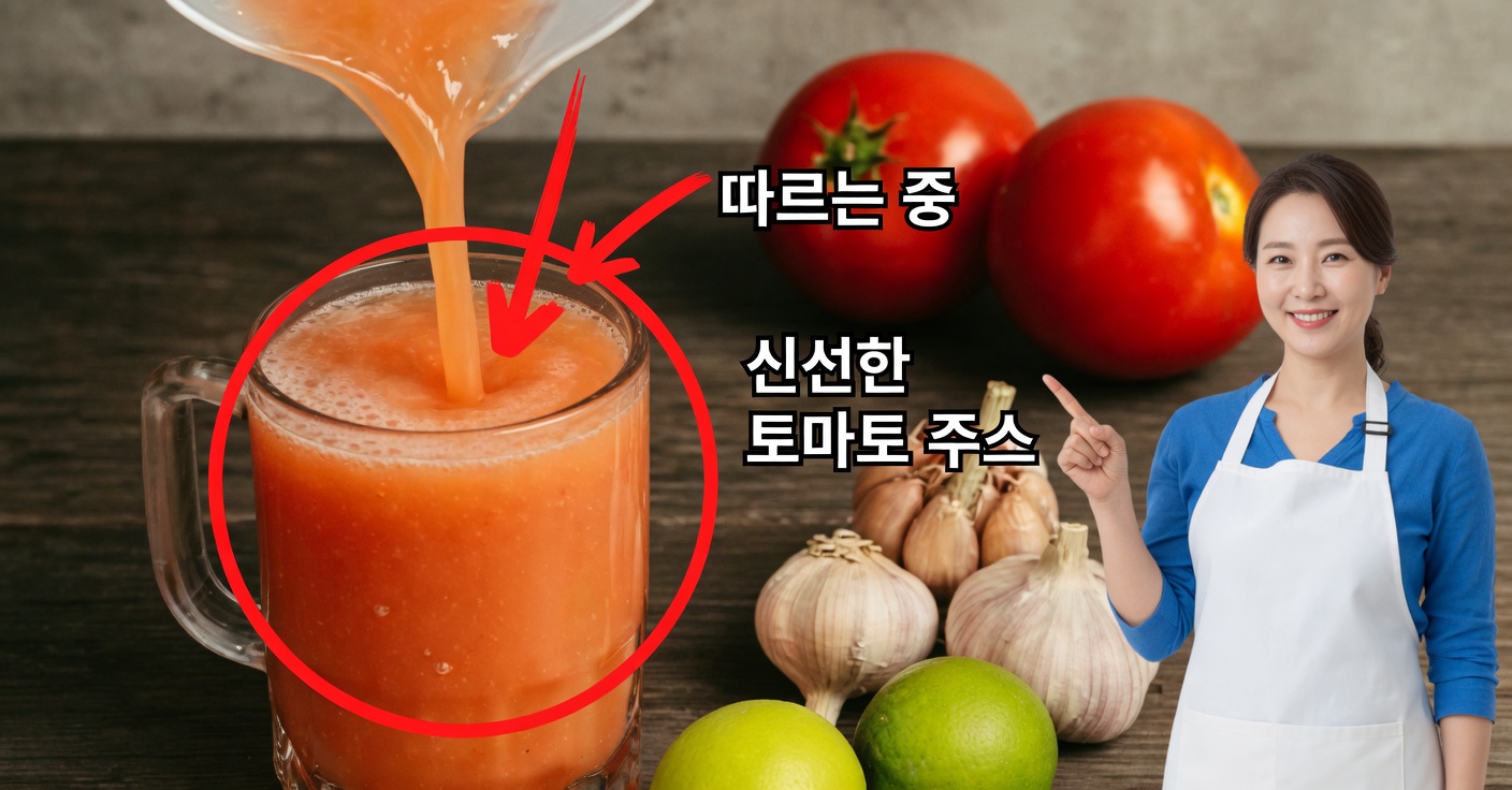 전립선과 신장을 정화하는 토마토 레몬 주스
