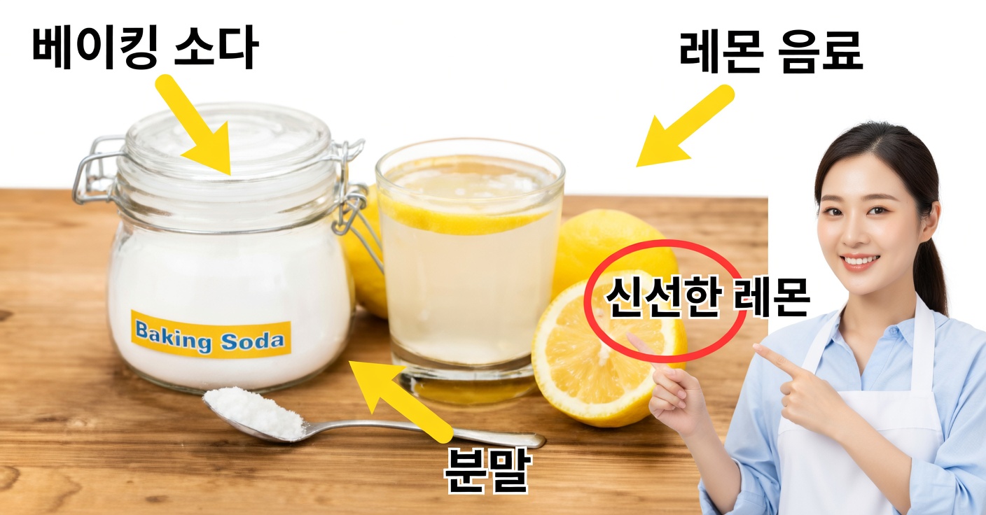 레몬과 베이킹소다 물: 정화와 알칼리화