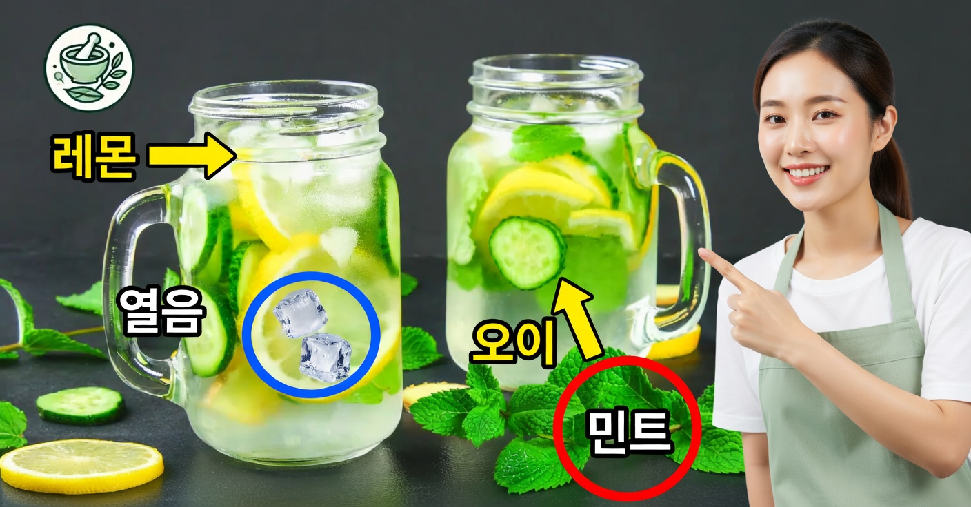 레몬을 넣은 박하 주스: 성분과 천연 효능