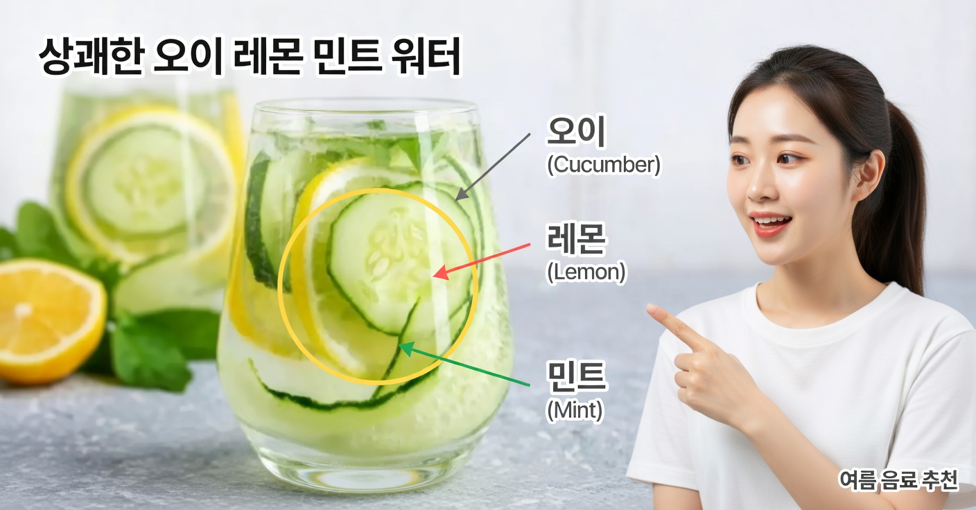 생강·오이·민트 물: 매일 마시는 치유 음료