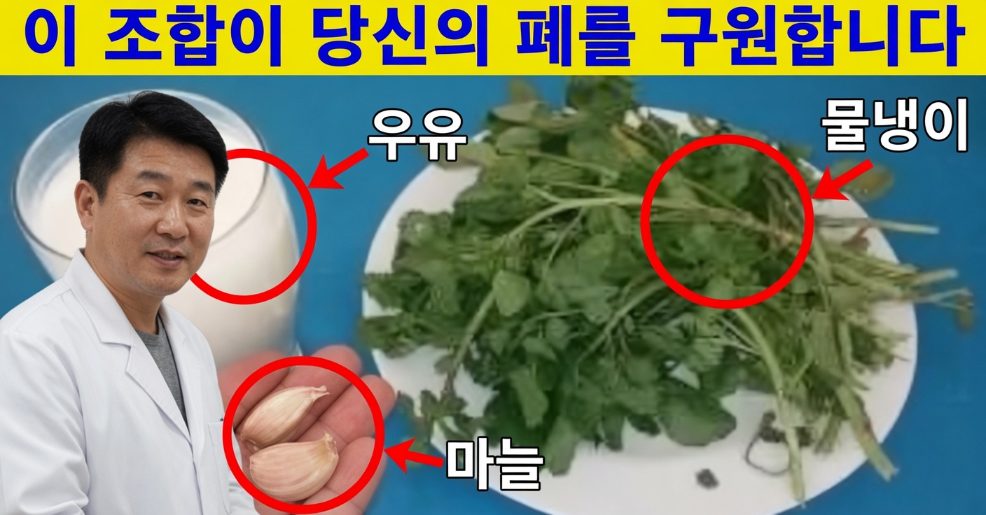 폐를 깨끗하게 하는 물냉이, 마늘, 우유