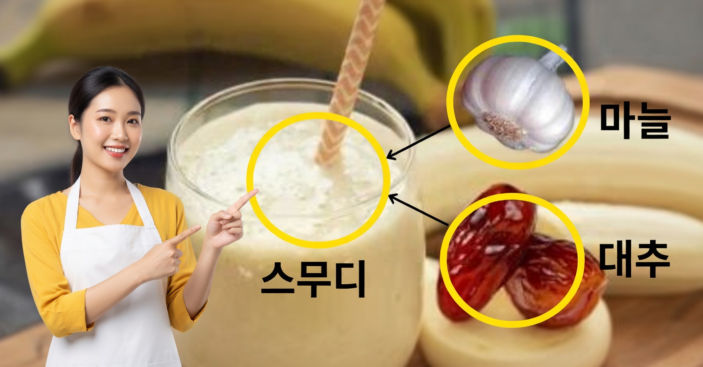 대추가 들어간 바나나 마늘 스무디: 당신의 건강을 위한 천연 처방