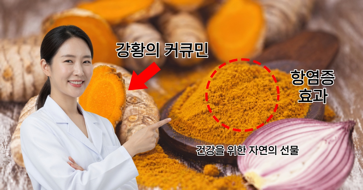 몸을 정화하기 위한 양파와 강황 시럽