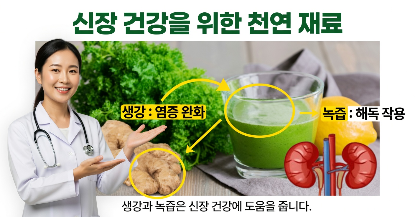 신장을 해독하고 염증을 줄여주는 주스