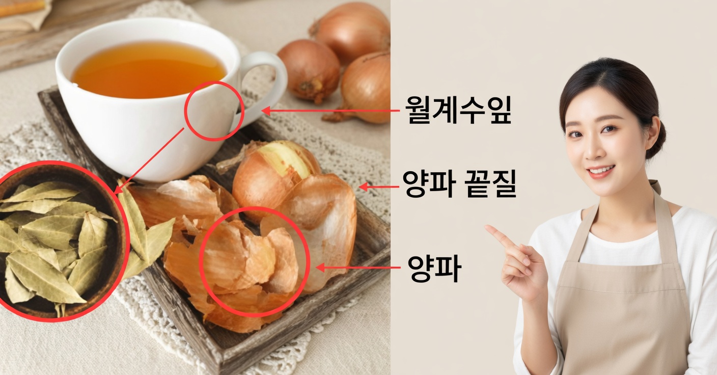 기침에 좋은 양파와 월계수잎 차