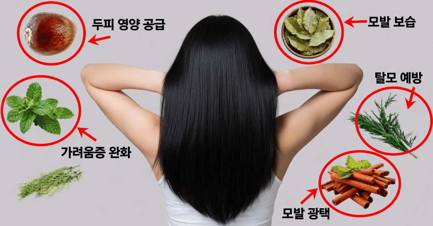 로즈마리와 민트로 자연스럽게 모발 강화하기