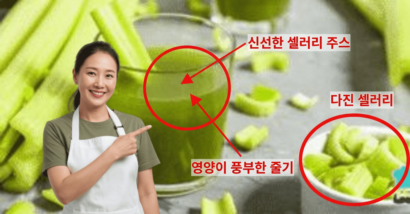 신장, 간, 폐를 깨끗하게 하는 셀러리 주스