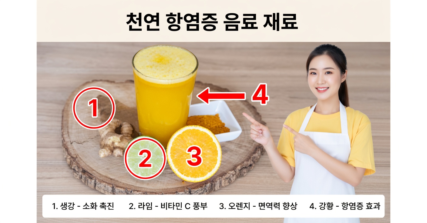 장기 정화를 위한 오렌지 생강 주스