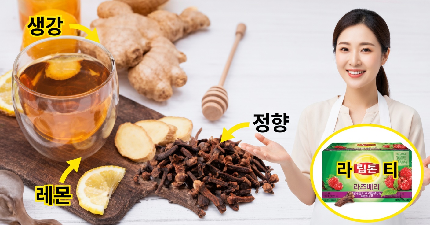 립톤 생강 정향 차: 강력한 천연 허브티