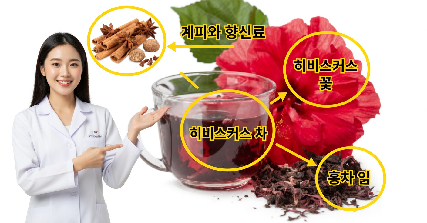 히비스커스, 월계수, 계피 혼합: 모든 지방을 태운다