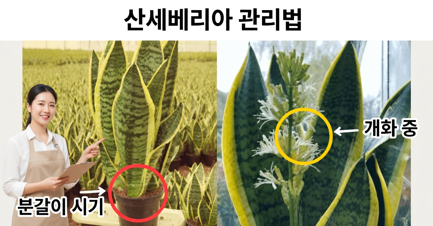 산세베리아(시어머니 혀)를 아주 예쁘게 꽃피우는 방법