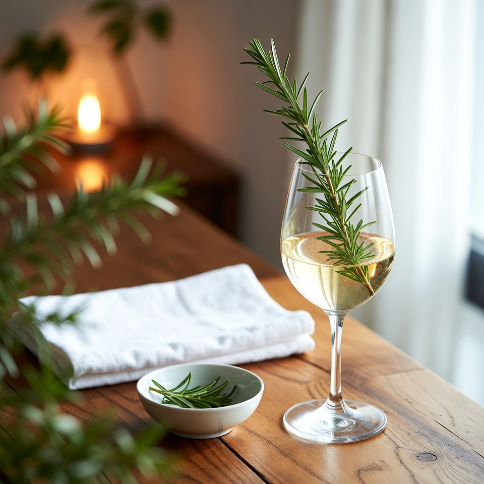 혈관을 깨끗이 하는 이 액체: 화이트 와인에 담근 로즈마리