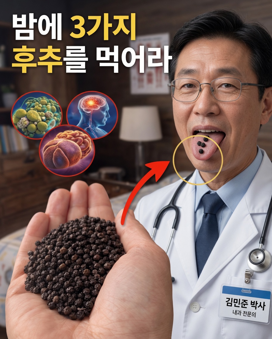 잠들기 전에 검은 후추 알갱이 3개를 씹으면 어떤 일이 일어나는지 궁금해 본 적 있나요?