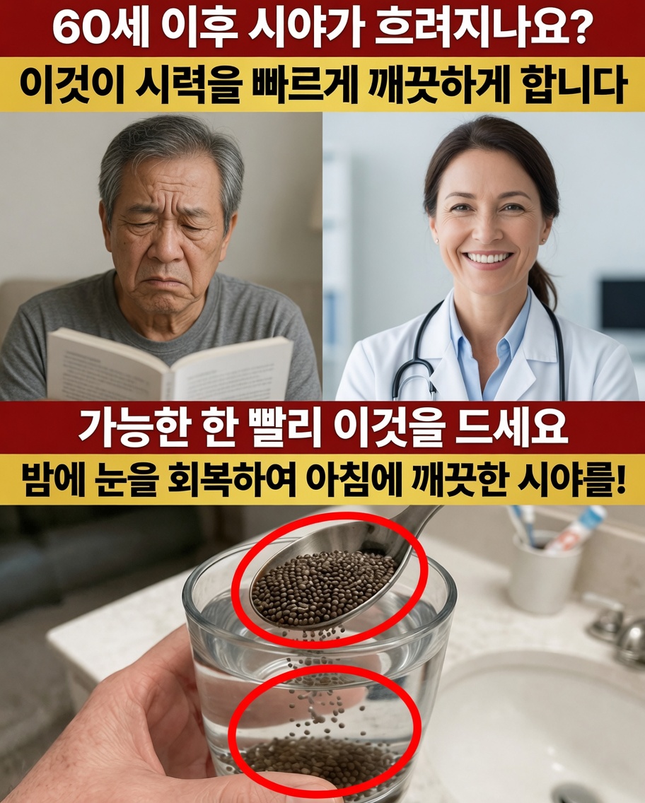 60세 이상? 눈과 망막 건강에 자연스럽게 도움이 될 수 있는 일상 속 씨앗을 알아보세요