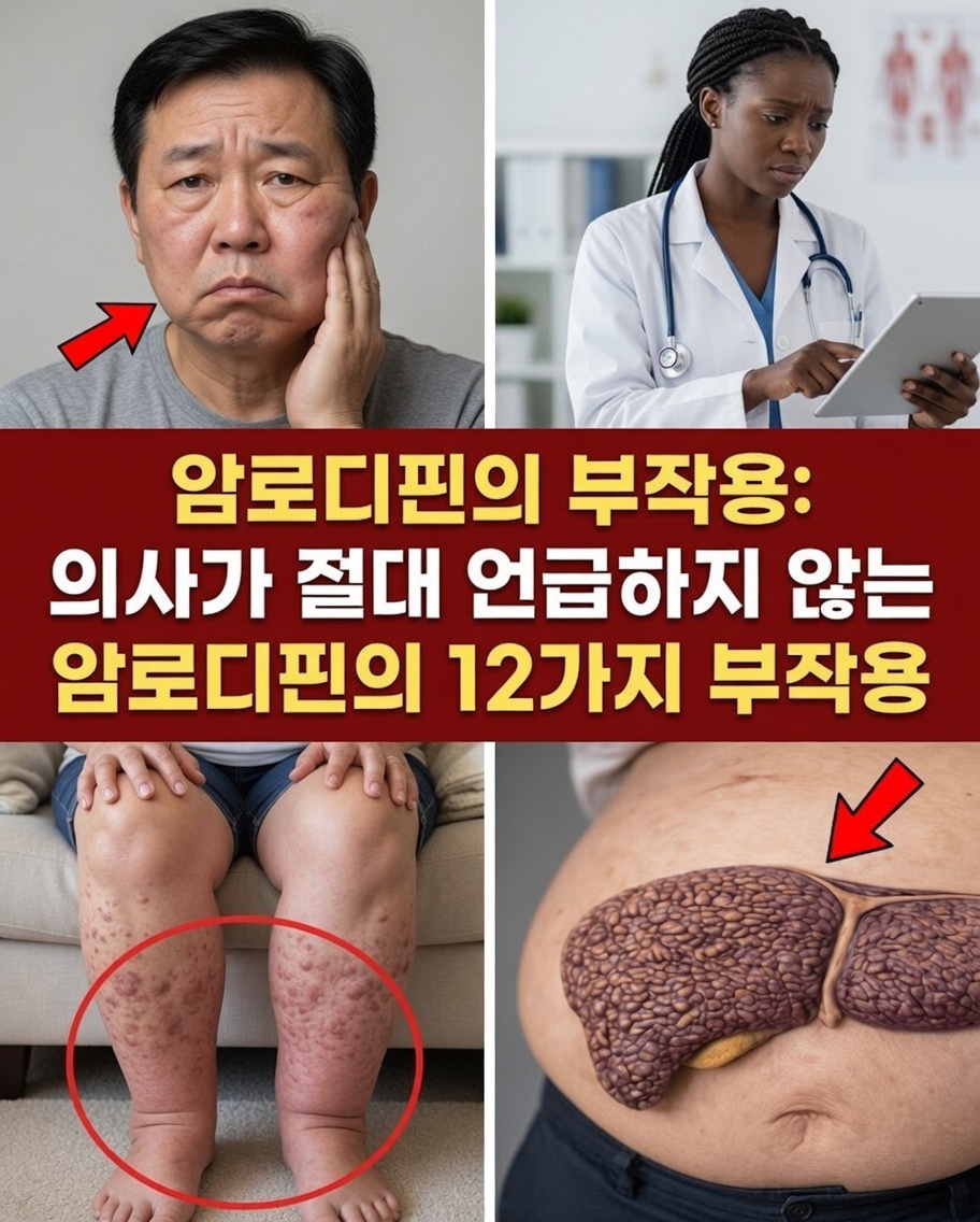 암로디핀의 주요 부작용 12가지(의사들이 거의 말해주지 않는 것)