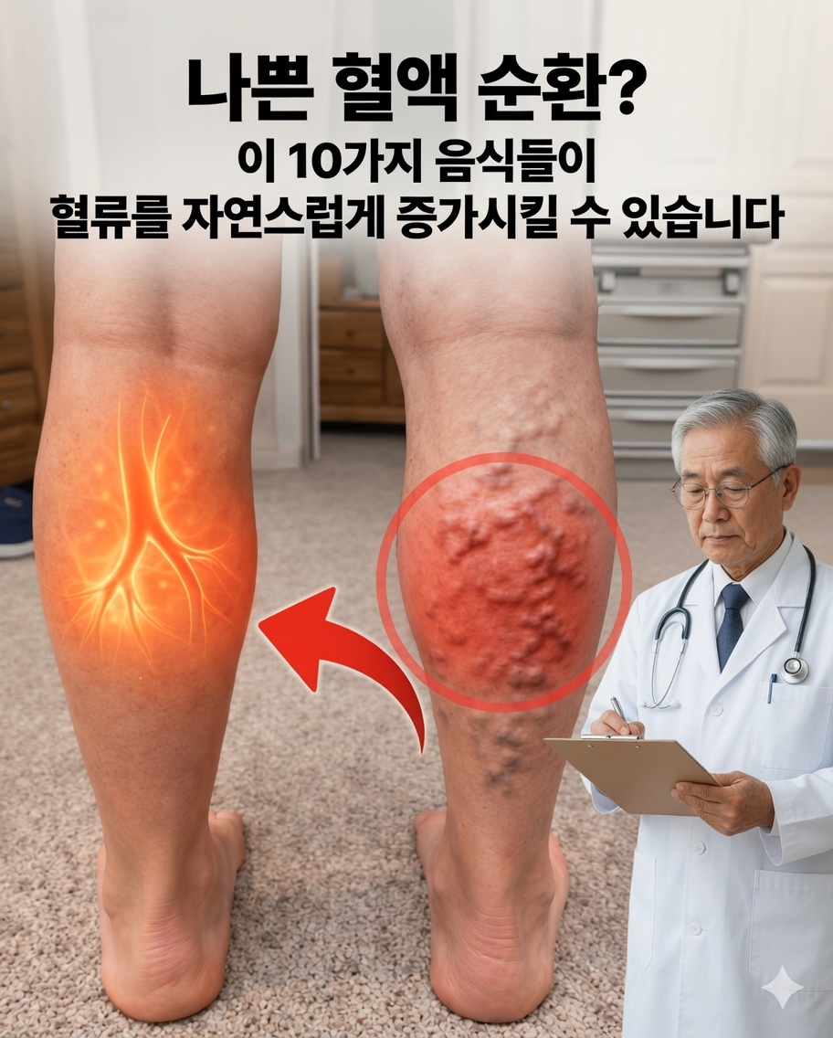 Má Circulação 다리와 발? 혈액 흐름을 자연스럽게 개선할 수 있는 10가지 음식