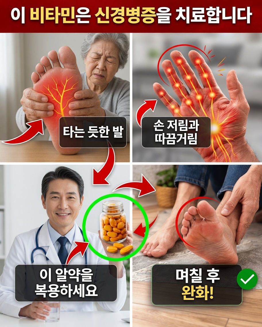 신경 건강을 지원하고 손과 발의 불편함을 완화하는 1위 비타민