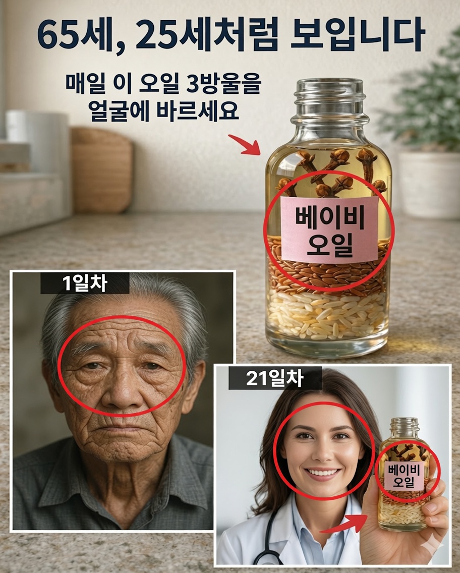 40세 이상 여성들을 10년 더 젊어 보이게 만드는 5달러짜리 나이트 페이셜 오일