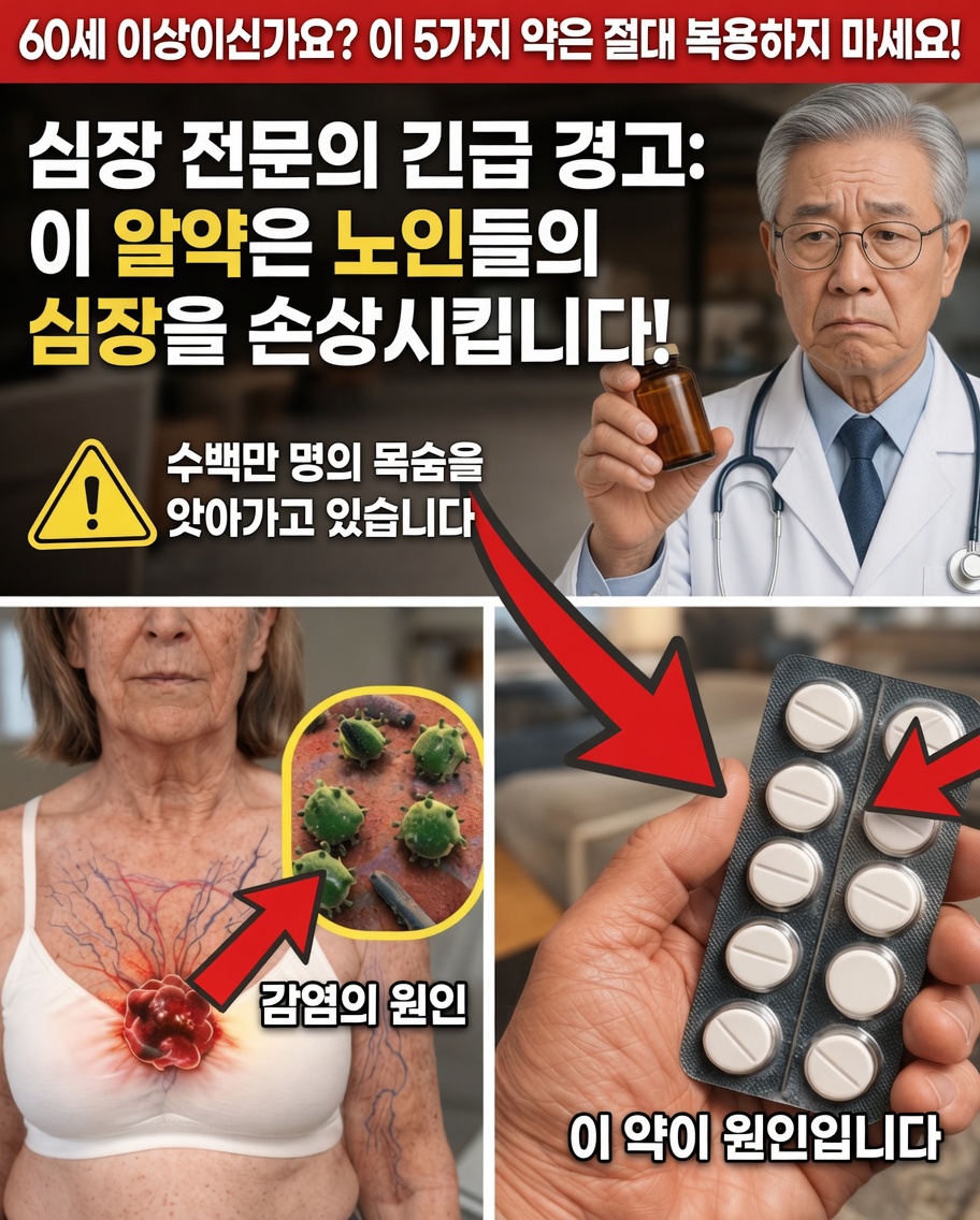 심장내과 전문의 경고: 흔히 쓰는 이 약이 60세 이후 심장에 부담을 줄 수 있습니다