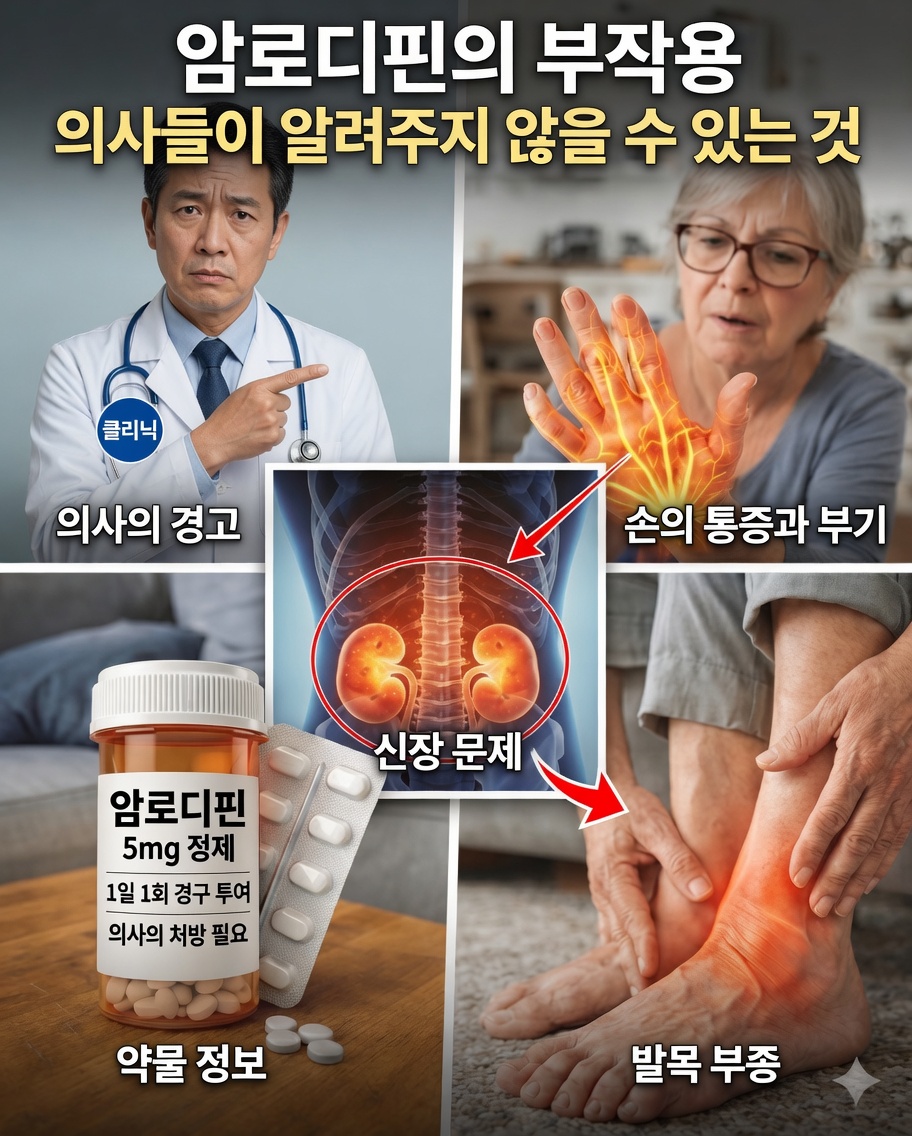 절대 무시해서는 안 되는 암로디핀의 최악의 부작용 12가지