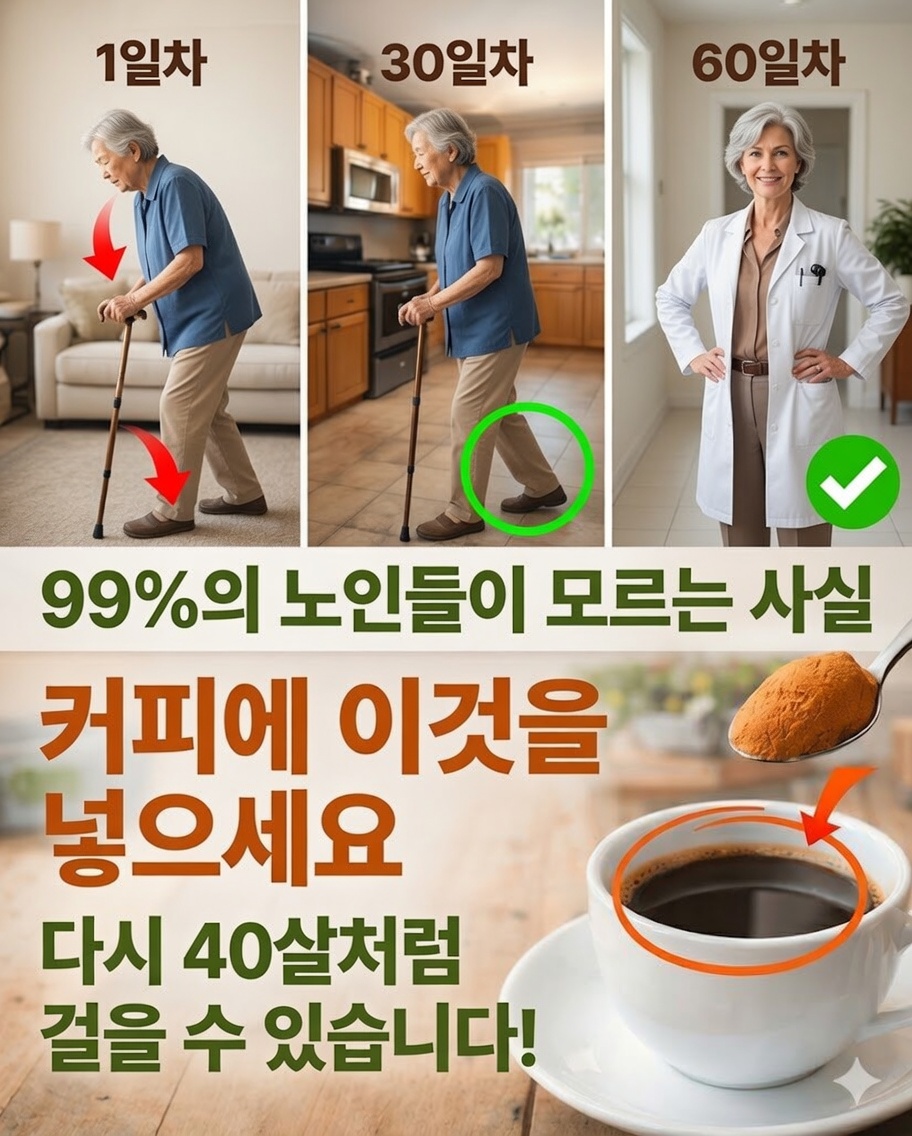 왜 노인들이 커피에 이 가루를 넣고 있을까 (인생이 바뀌는 효능!)