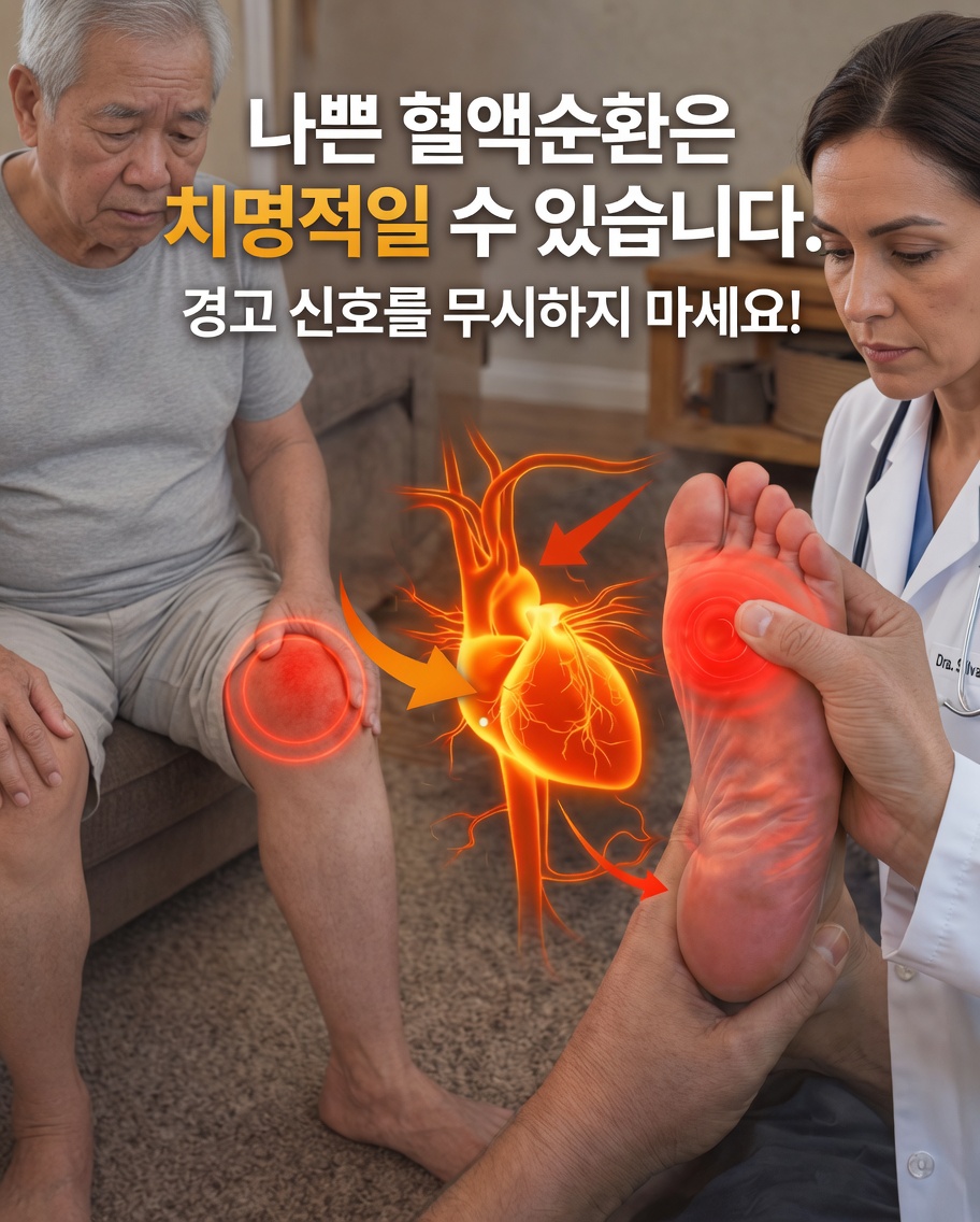 지속적인 저림, 차가운 발, 종아리 통증… 단순한 피로일까, 아니면 혈액순환 문제의 신호일까?