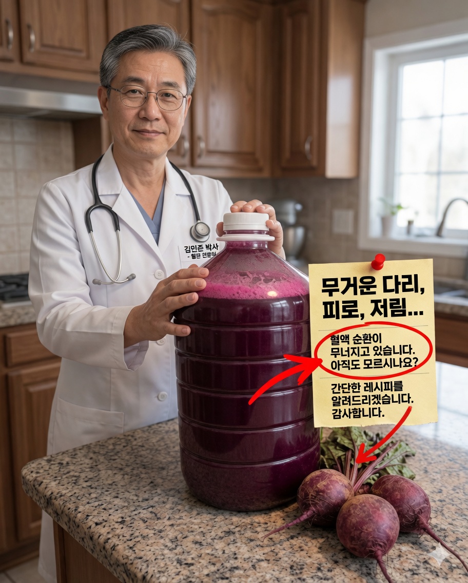 다리가 무겁고 피곤하며 저림이 있나요? 혈액순환을 돕는 간단한 습관과 비트 음료를 알아보세요