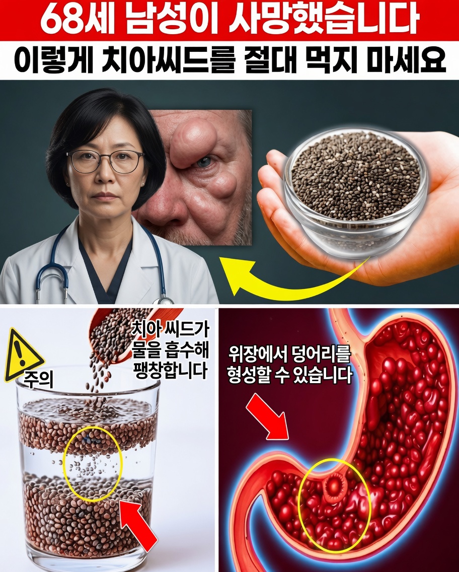 시니어 여러분, 주의하세요: 건강을 더 좋게 하기 위한 치아씨드 올바른 섭취법