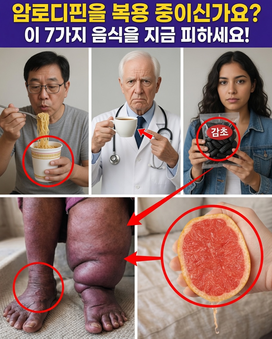 암로디핀 부작용을 조용히 악화시킬 수 있는 음식 7가지(그리고 더 빨리 기분이 나아지기 위한 현명한 대체 식품)