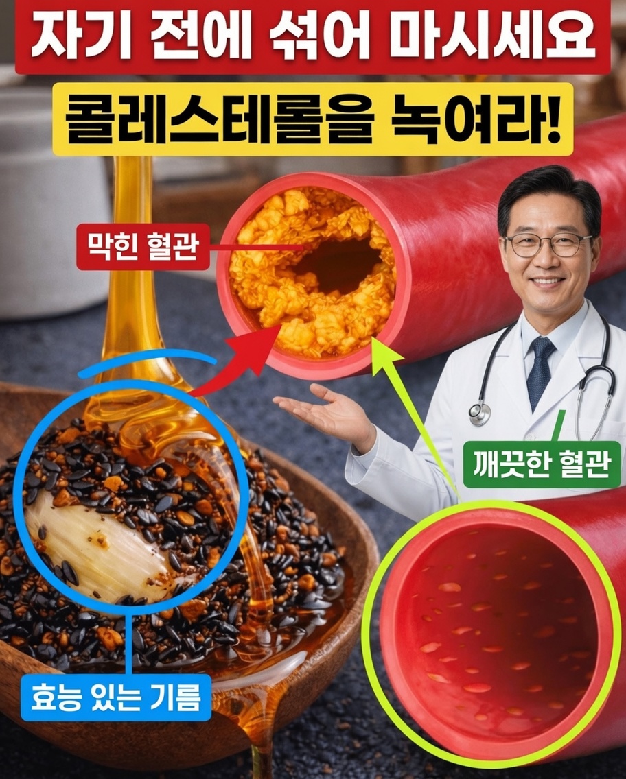 잠들기 전에 이 3가지 재료를 섞어보세요 — 아침에 당신의 동맥이 고마워할지도 모릅니다
