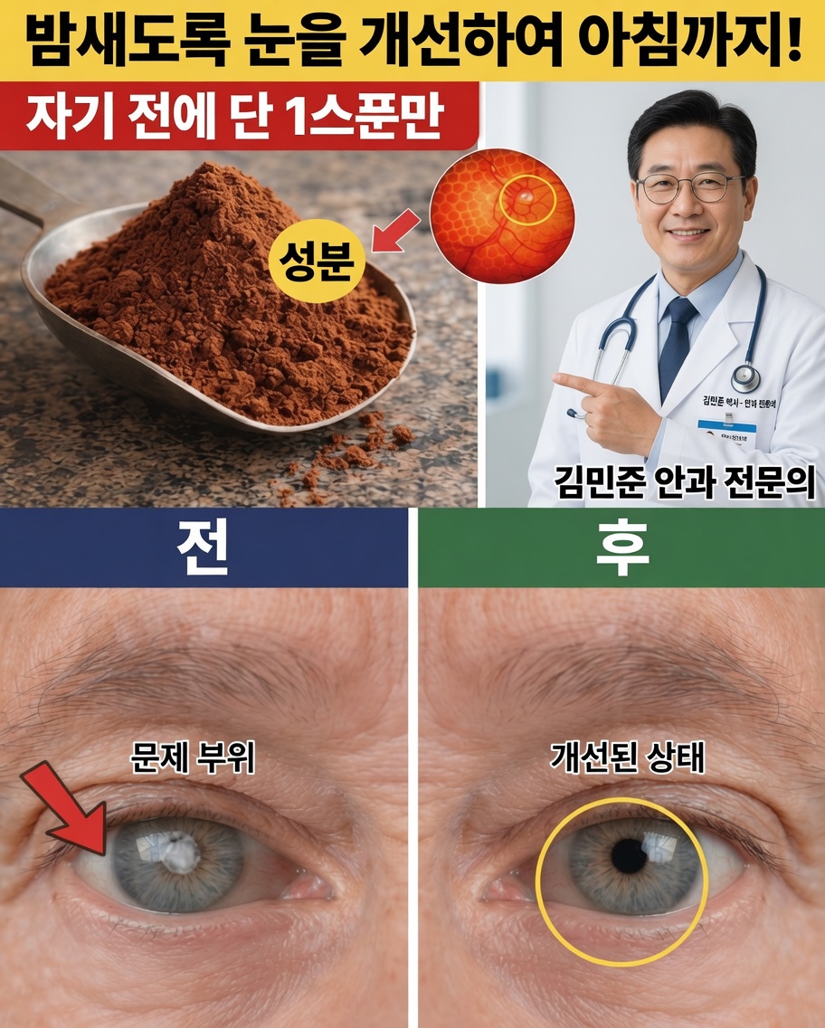 일본 최고령 의사가 밝힌 비밀: 잠들기 전에 이것을 먹으면 수면 중 눈 건강을 자연스럽게 돕습니다