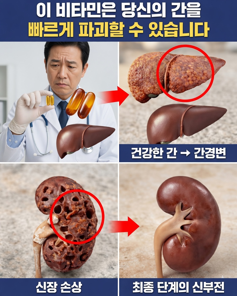충격적인 진실: 당신의 매일 먹는 비타민이 조용히 장기를 해치고 있을 수 있습니다