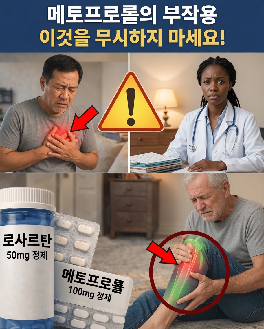 꼭 알아야 할 메토프로롤의 중요한 부작용 10가지