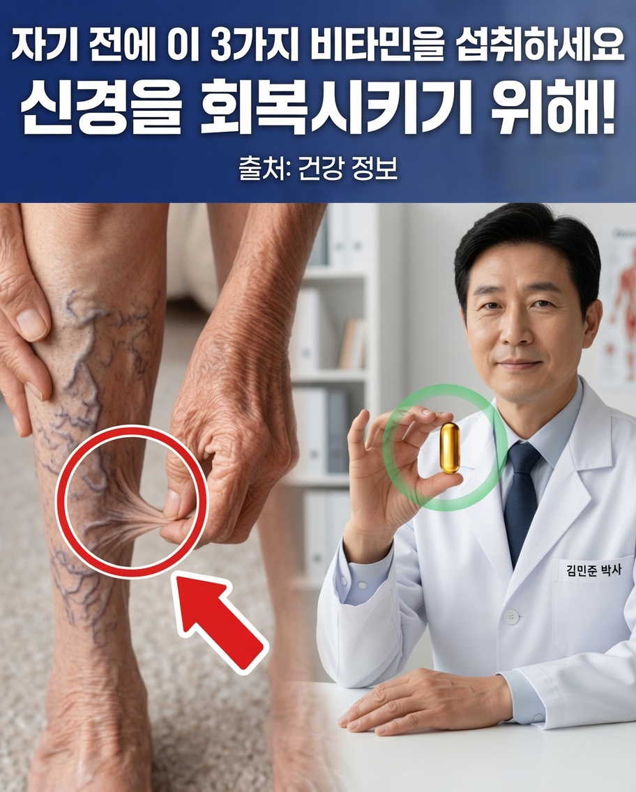 60세 이후 다리를 강화하는 밤에 꼭 필요한 필수 비타민 3가지