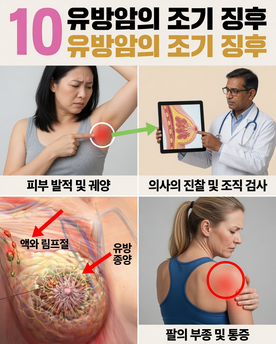 유방암 경고 신호 10가지: 절대 무시해서는 안 되는 징후