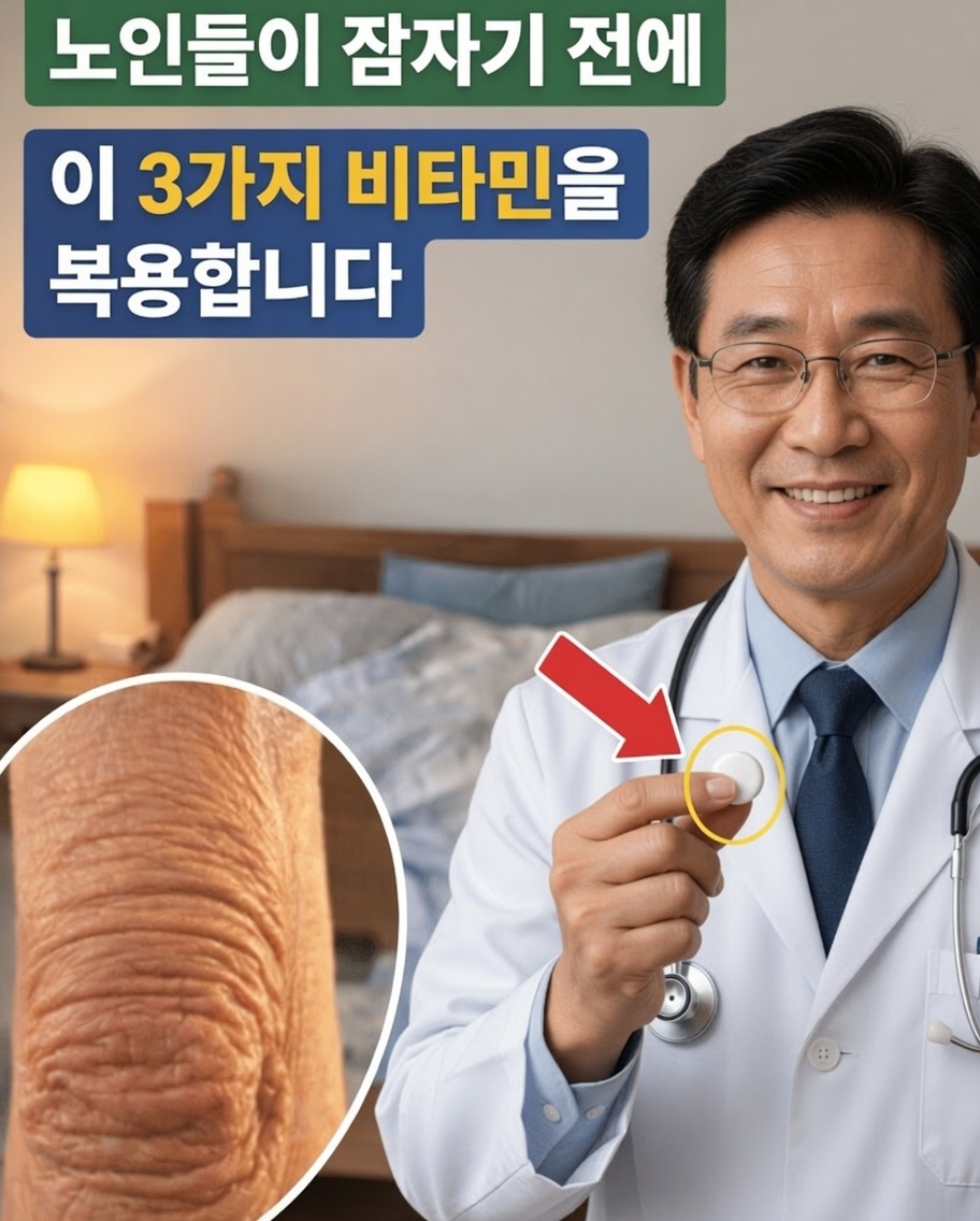 60세 이후 다리 강화와 신경 건강을 돕는 3가지 야간 비타민