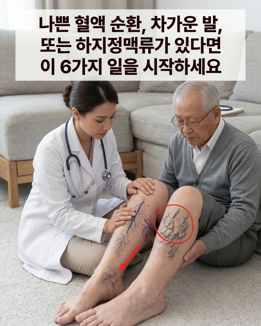 혈액순환이 나쁘거나 발이 차갑거나 정맥류로 고생한다면, 이 6가지를 시작하세요