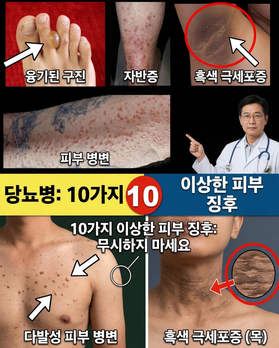 당뇨병을 조기에 드러낼 수 있는 숨겨진 피부 징후 11가지