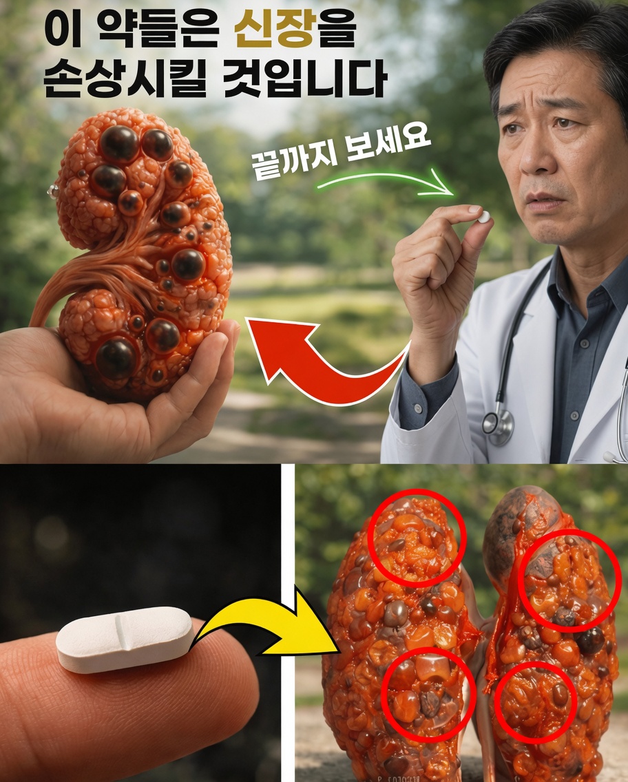 시간이 지남에 따라 신장에 영향을 줄 수 있는 흔한 약 10가지를 복용하고 계신가요?