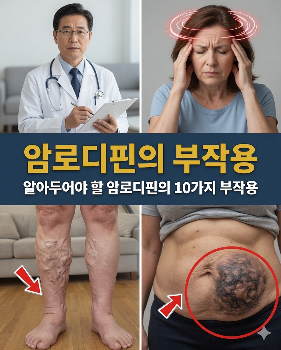 암로디핀의 가장 흔한 12가지 부작용과 왜 많은 사람들에게 발생하는지