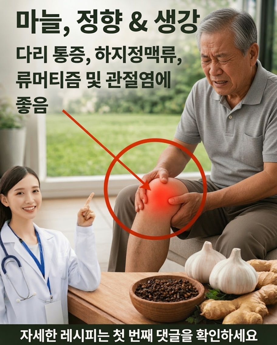 마늘, 정향, 생강의 조합이 다리와 관절의 일상적인 편안함을 어떻게 지원할 수 있는지 알아보세요