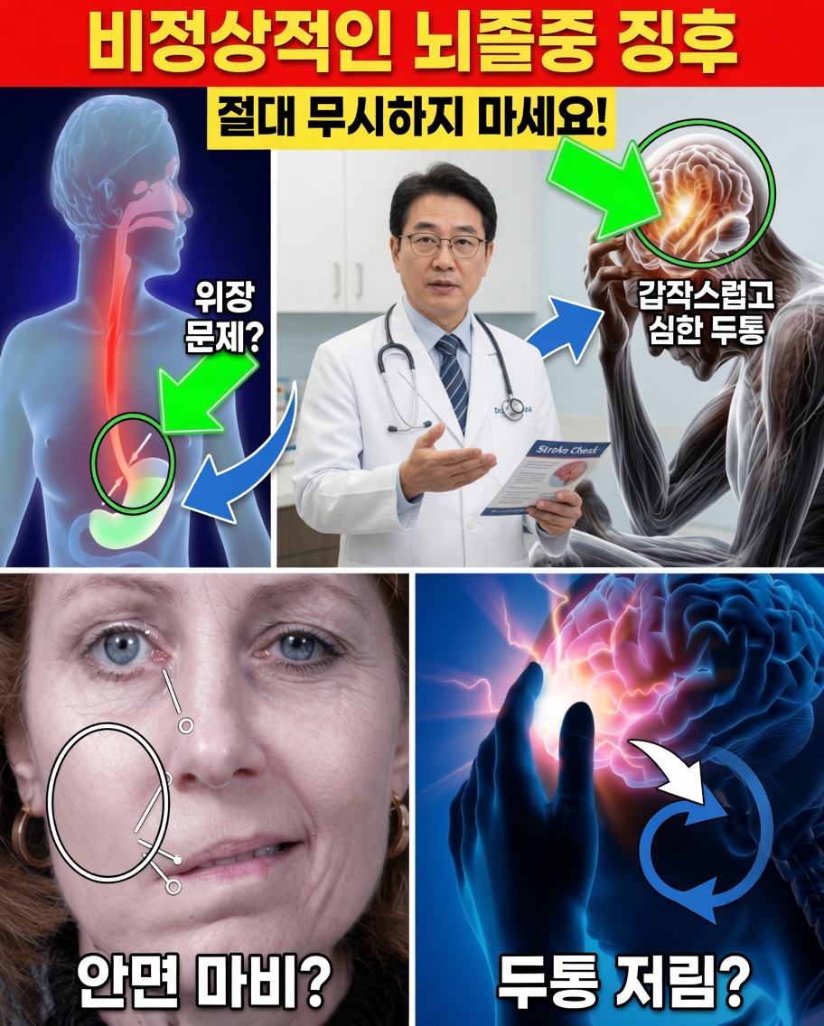 절대 무시해서는 안 되는 흔치 않은 뇌졸중 경고 징후 7가지