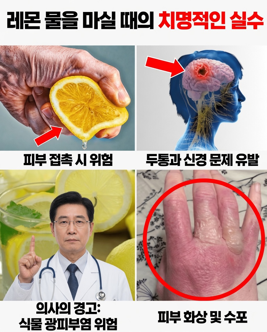 레몬물을 마시되—절대 이런 실수는 하지 마세요