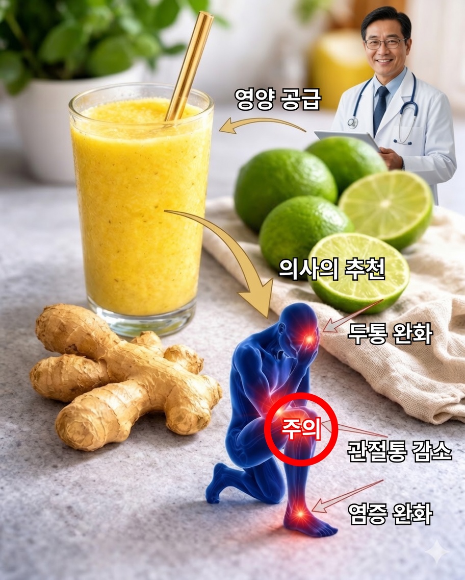 당신의 동맥이 다시 숨 쉬게 해주는 잊혀진 아침 음료: 생강과 레몬으로 혈액순환을 개선하세요