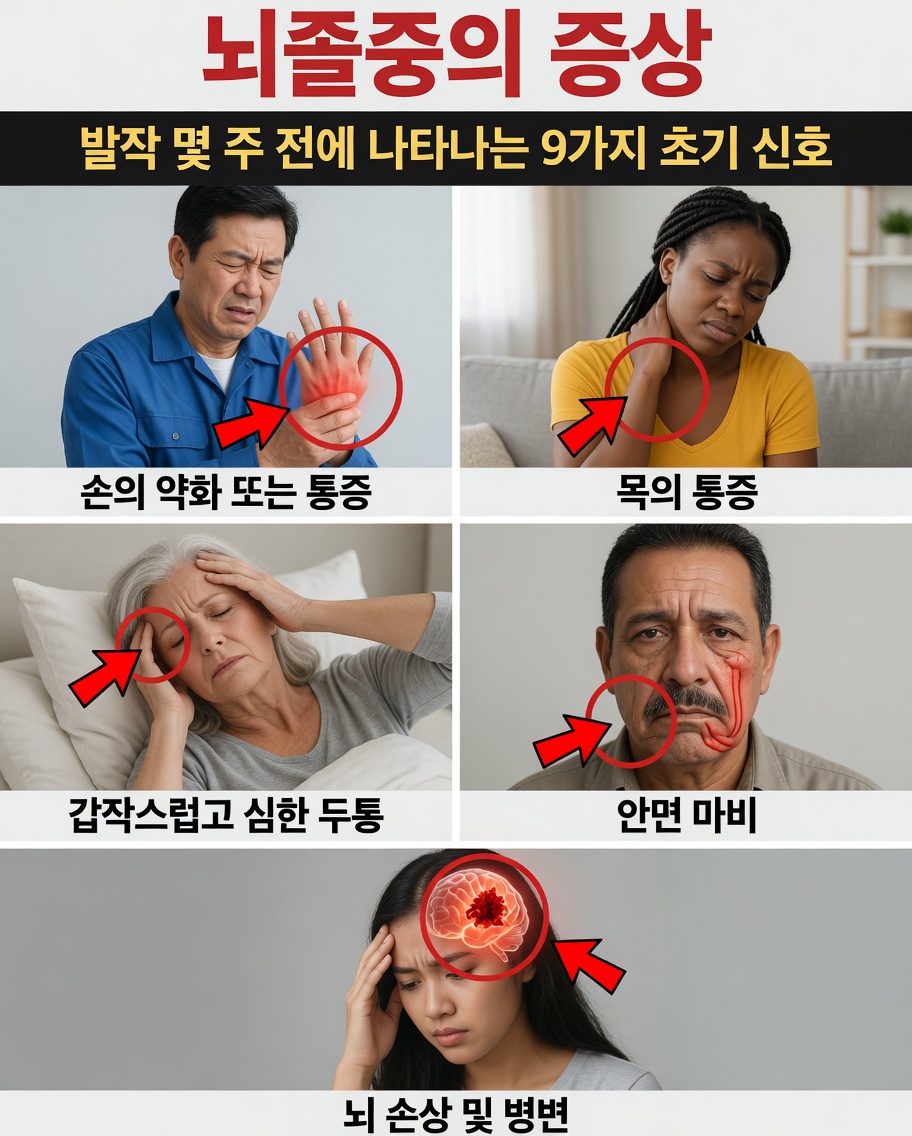 뇌졸중의 9가지 초기 징후: 최대 1주일 전부터 나타날 수 있는 증상 – 당신의 몸이 전하려는 신호