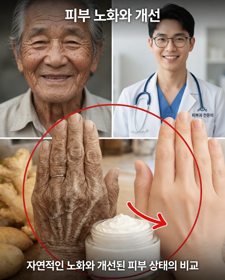 노인: 오늘 2가지 재료로 만드는 생강·감자 퓌레를 시도해 더 밝고 새롭게 빛나는 피부를 만나보세요
