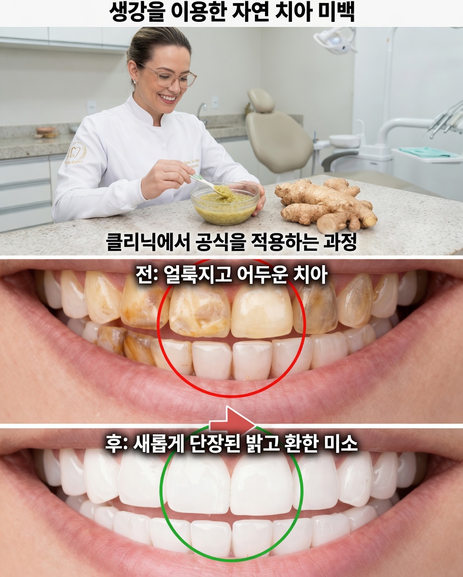 생강으로 치아 미백: 전후 비교 – 유행의 진짜 배경은 무엇일까